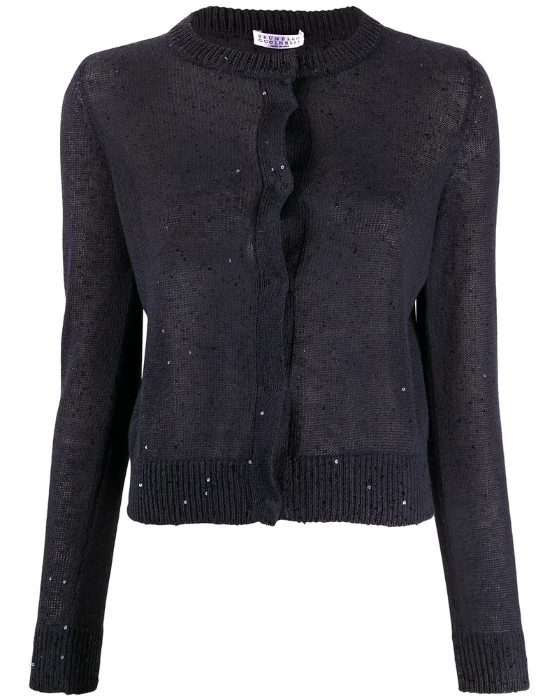 Brunello Cucinelli Cardigan mit Pailletten - Blau Blau