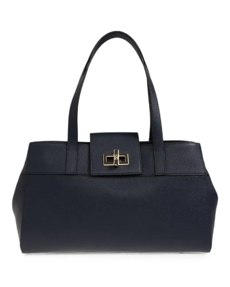 Furla large Amelia leather shoulder bag - Blau Blau