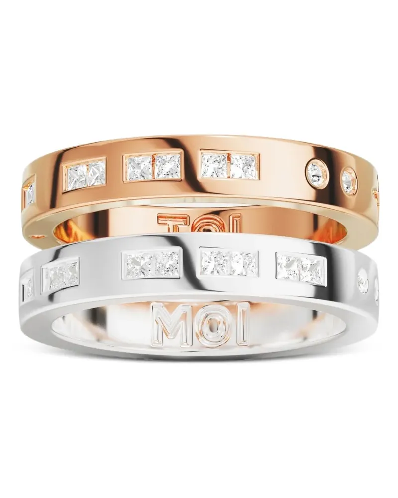 APM Monaco Duo Morse Toi Moiringe (2er-Set) - Silber Silber