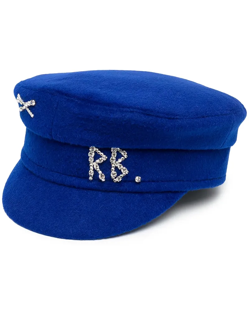 RUSLAN BAGINSKIY Hut aus Samt - Blau Blau