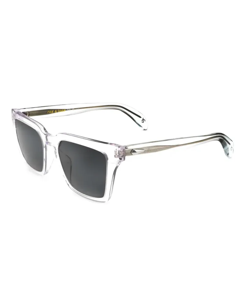 Rag & Bone Sonnenbrille mit eckigem Gestell - Weiß Weiß