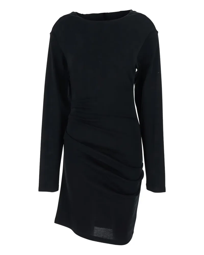 Max Mara Gerafftes Kleid - Schwarz Schwarz