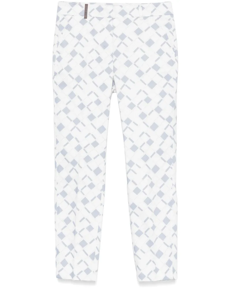 Peserico Hose mit geometrischem Print - Weiß Weiß