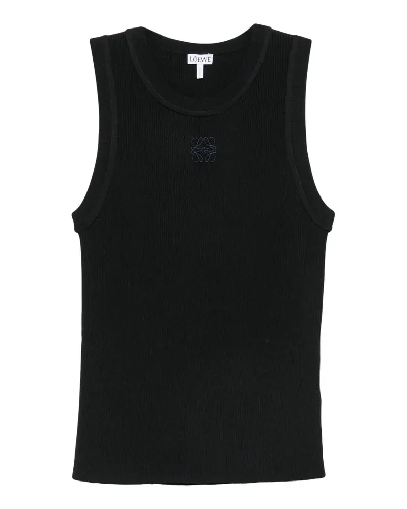 Loewe Anagram ribbed tank top - Schwarz Schwarz
