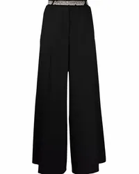 Stella McCartney Hose mit Logo-Bund Schwarz