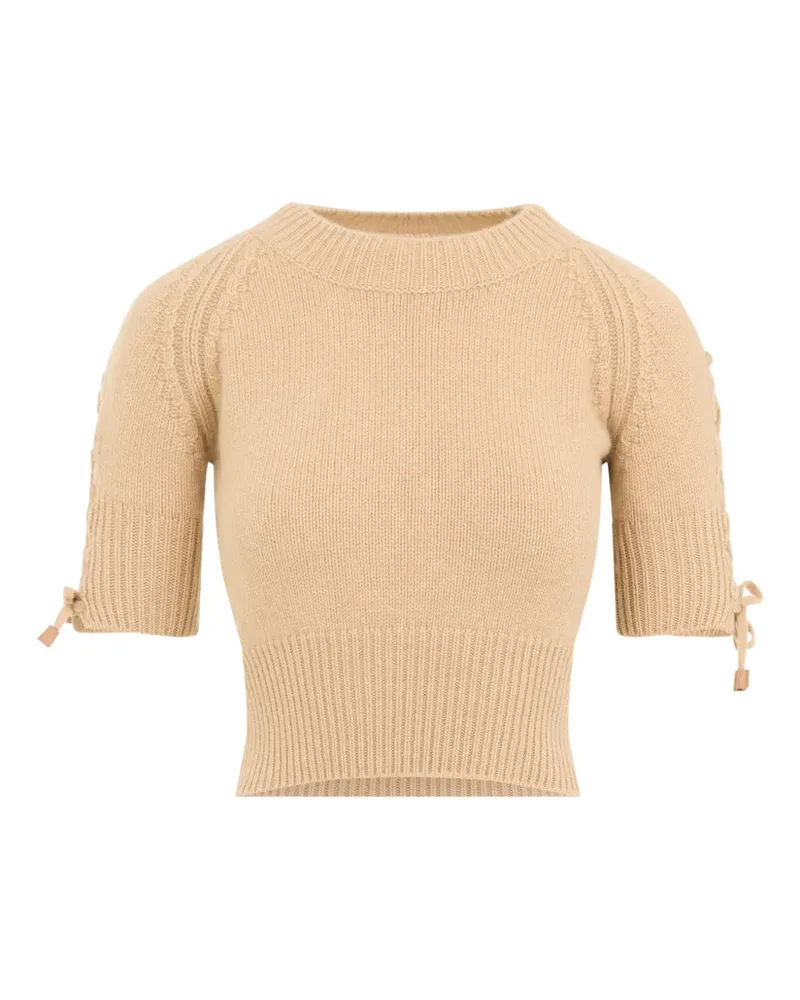 Ermanno Scervino braided cashmere sweater - Nude Nude