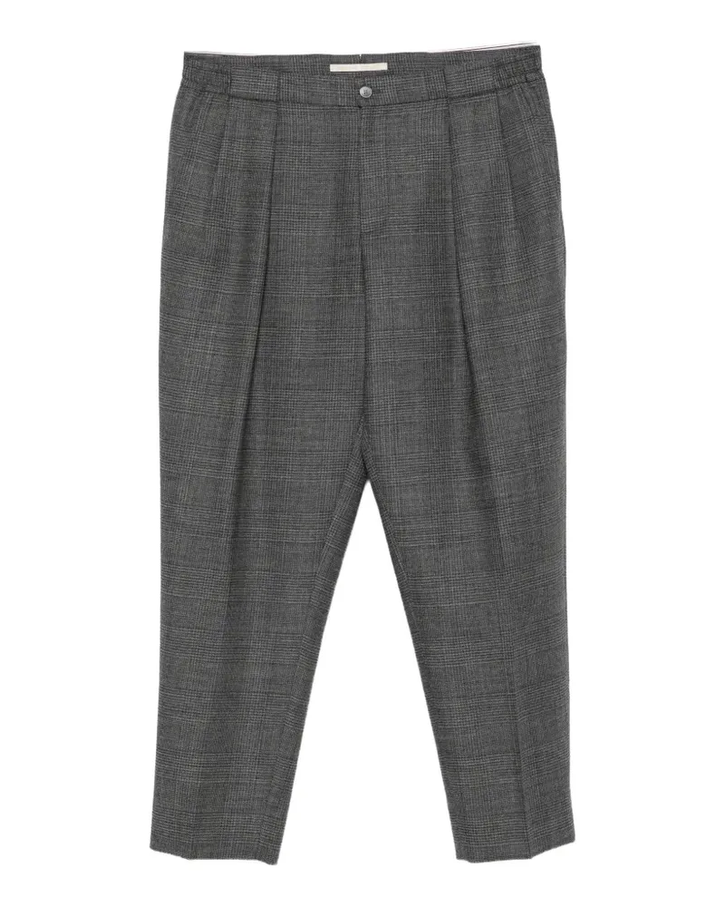 Briglia 1949 Portobellos check pleated trousers - Grau Grau