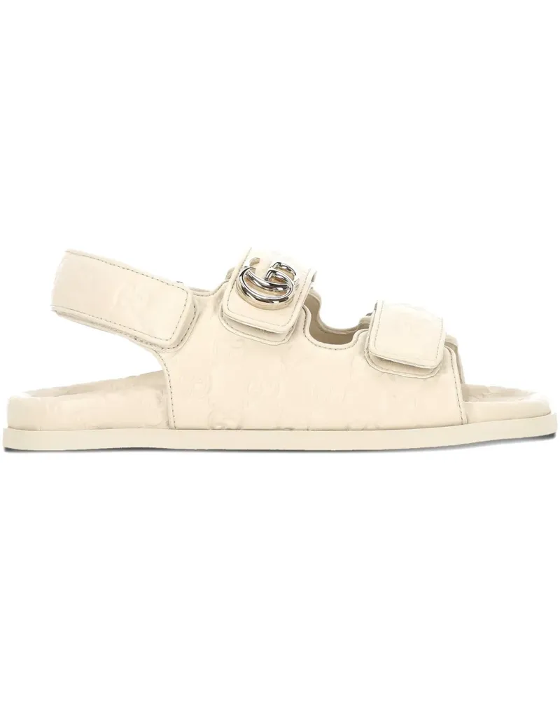Gucci GG embossed strap sandals - Nude Nude