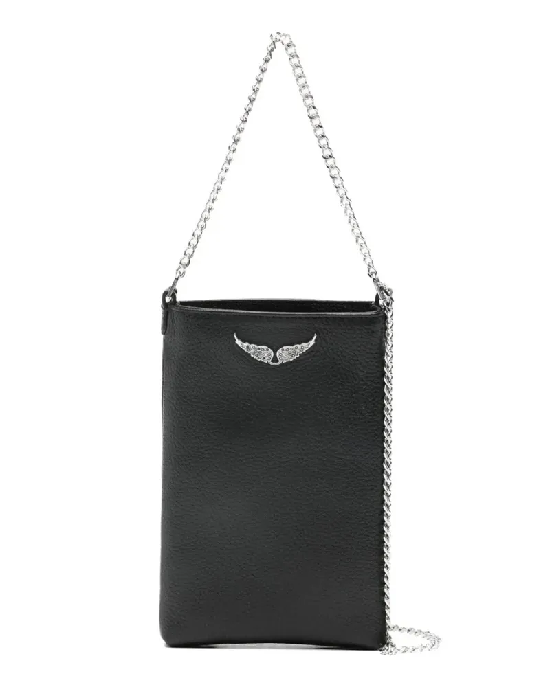 Zadig & Voltaire chain logo plaque mini bag - Schwarz Schwarz