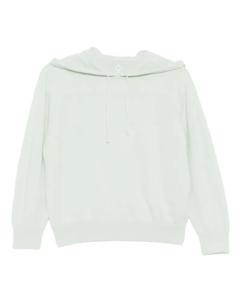 Teddy Cashmere logo-embroidered hoodie - Grün Grün