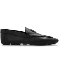 Giorgio Armani Loafer mit Logo-Schild Schwarz