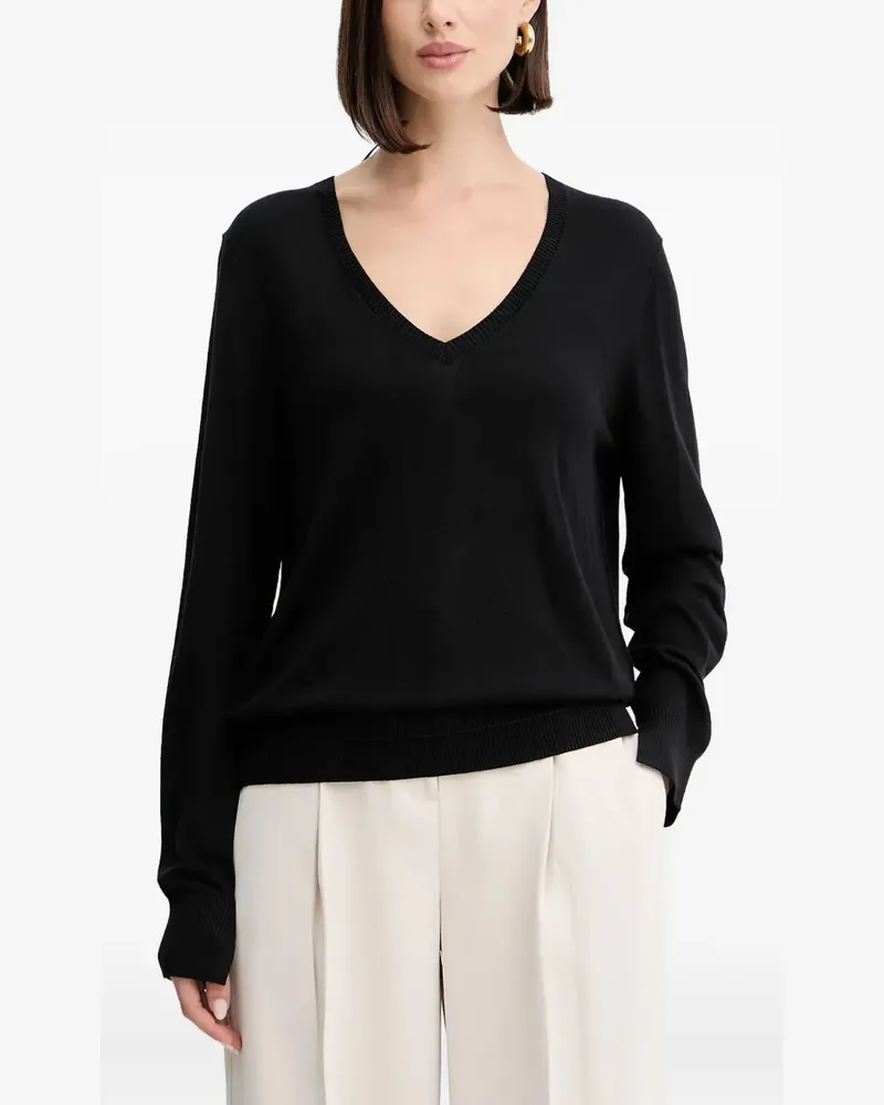 HUGO BOSS V-neck top - Schwarz Schwarz