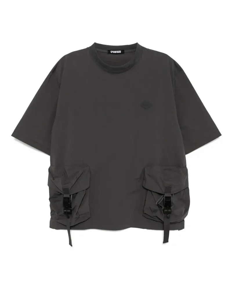 Spoonyard T-Shirt mit großen Taschen - Grau Grau