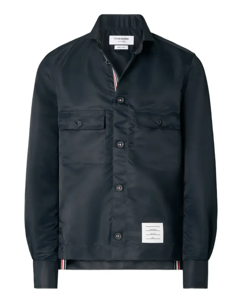 Thom Browne Twill-Hemdjacke mit Taschendetail - Blau Blau