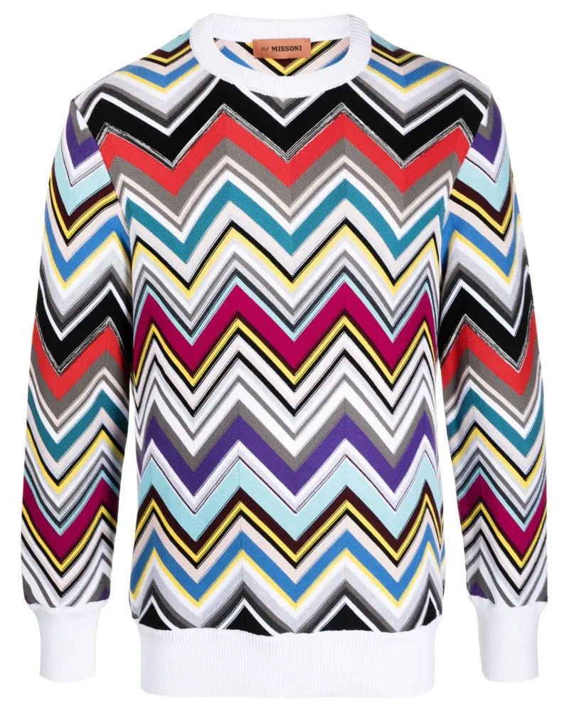 Missoni Sweatshirt mit Zickzackmuster Schwarz