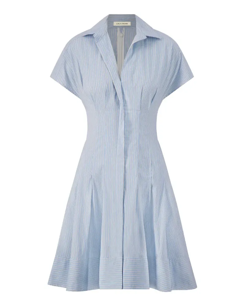 Lela Rose striped short dress - Blau Blau