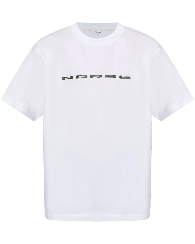 Norse Projects T-Shirt mit Logo-Print Weiß