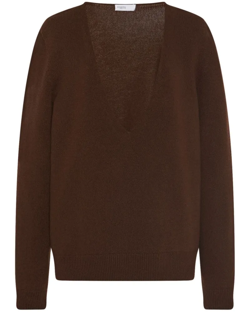 Rosetta Getty Pullover mit tiefem V-Ausschnitt - Braun Braun