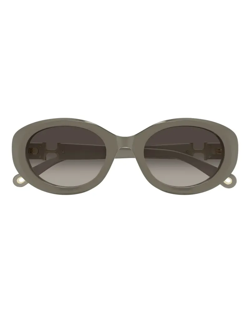Chloé oval-frame sunglasses - Grau Grau