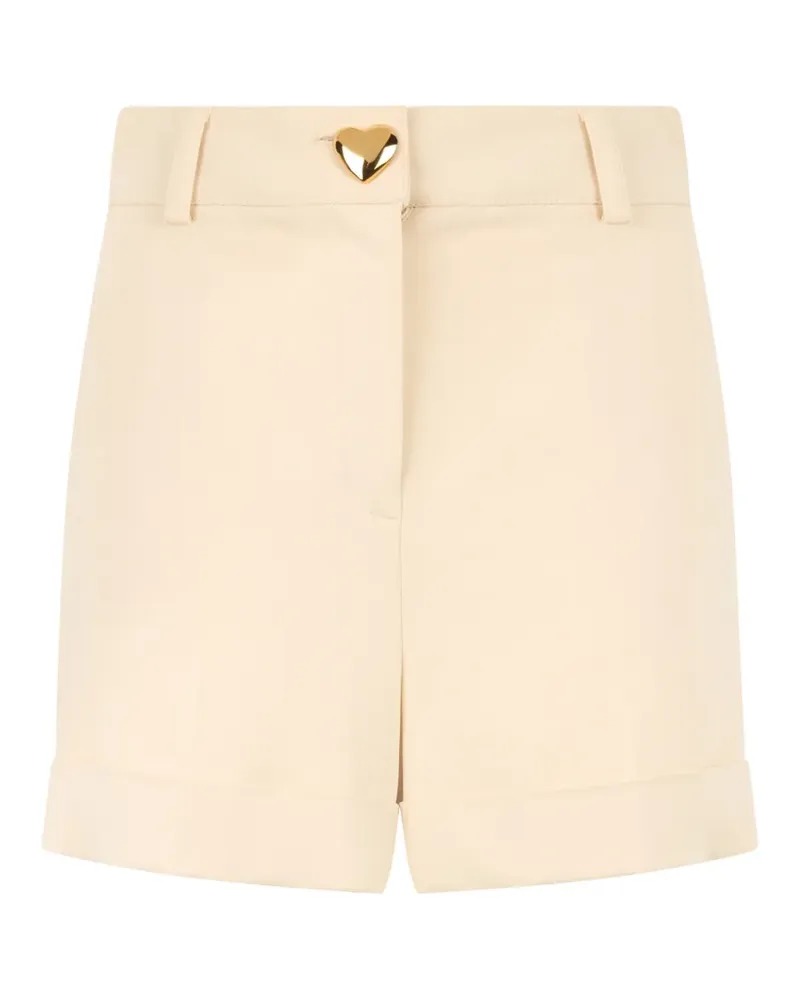 Moschino heart-button turned-up shorts - Nude Nude
