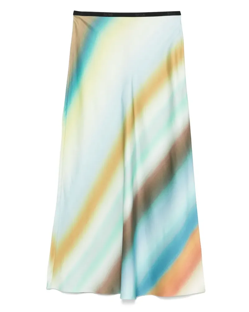 Paul Smith Midirock in Aquarell-Optik - Grün Grün