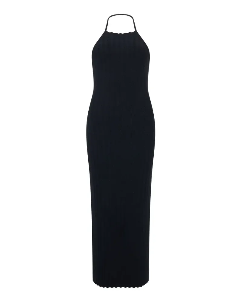 Jacquemus Tablier knitted midi dress - Blau Blau