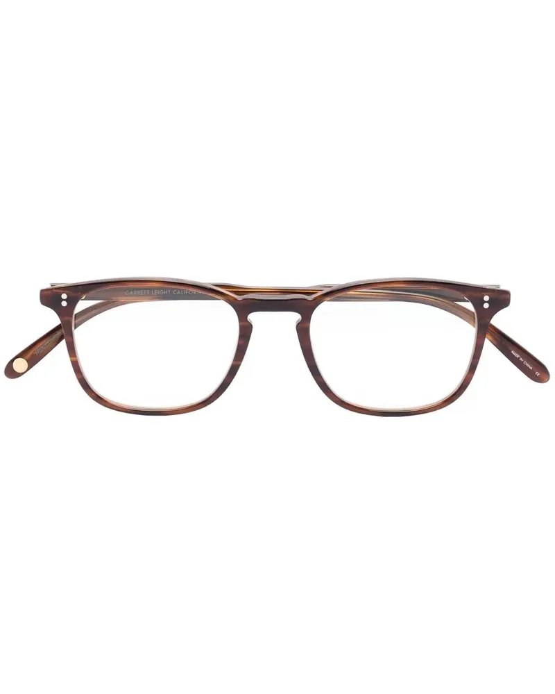 Garrett Leight Brille mit marmoriertem Gestell - Braun Braun