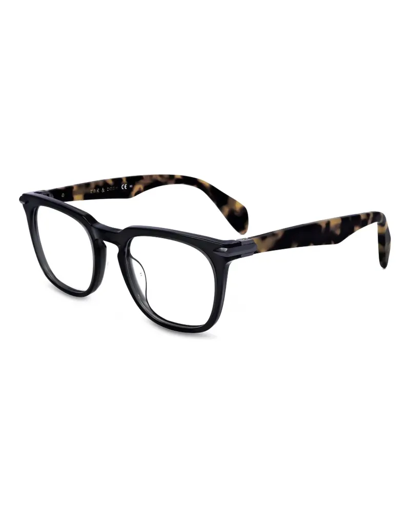 Rag & Bone Eckige Brille in Schildpattoptik - Grün Grün