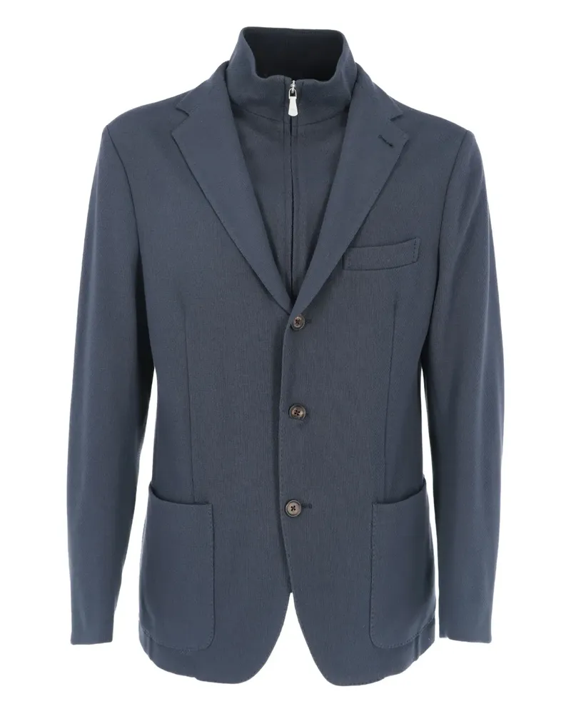 Eleventy Sakko mit Reißverschlussknöpfen - Blau Blau