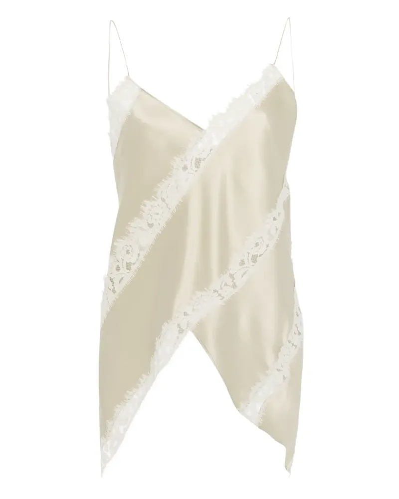 Rosetta Getty Bluse mit Spitzeneinsätzen - Nude Nude