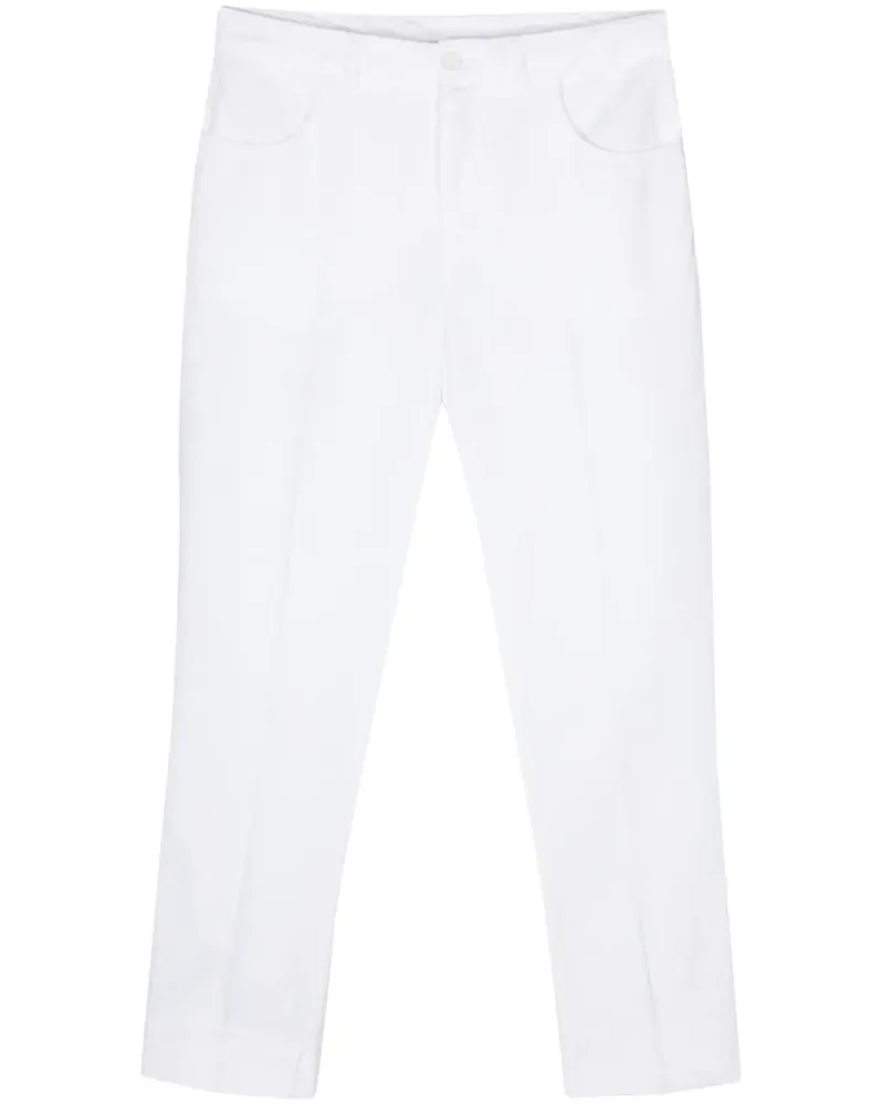 ASPESI Tapered-Hose mit Bügelfalten - Weiß Weiß
