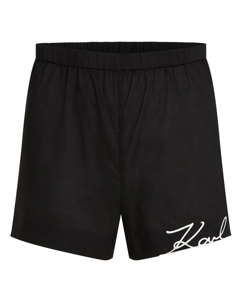 Karl Lagerfeld K/Signature Badeshorts - Schwarz Schwarz