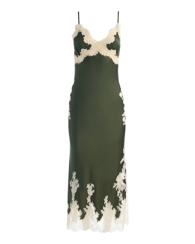 Alice + Olivia Julietta lace-trim slip midi dress - Grün Grün