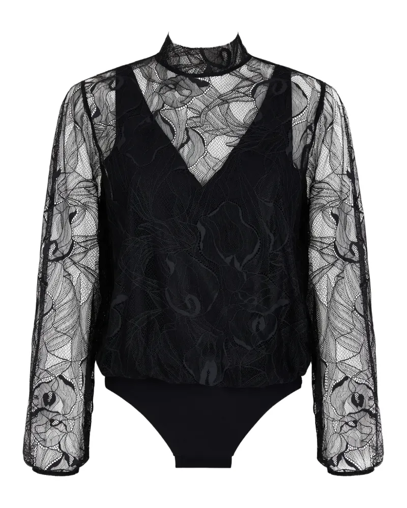 Aubade lace long-sleeve bodysuit - Schwarz Schwarz
