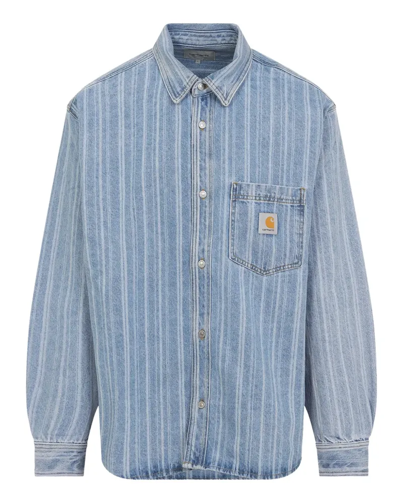 Carhartt WIP Gestreiftes Rylan Jeanshemd - Blau Blau