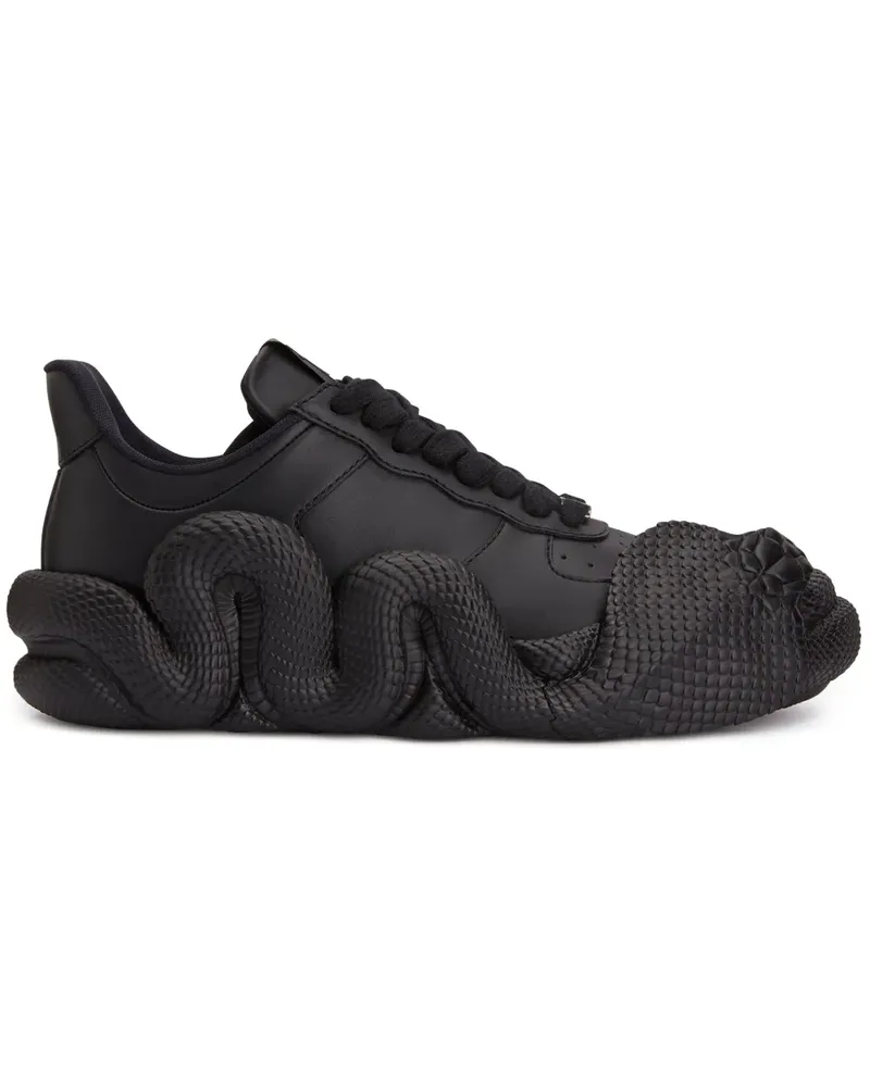 Giuseppe Zanotti Cobras Sneakers mit 3D-Detail - Schwarz Schwarz
