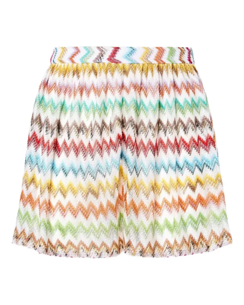 Missoni zigzag elasticated shorts - Weiß Weiß