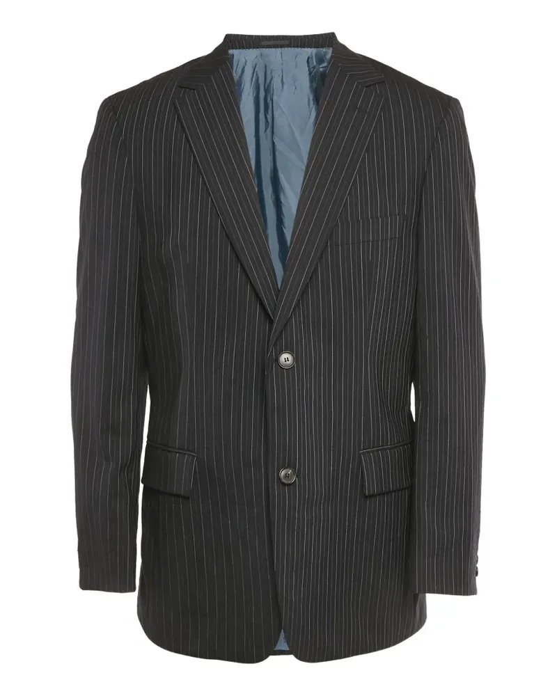 HUGO BOSS pinstripe blazer - Schwarz Schwarz