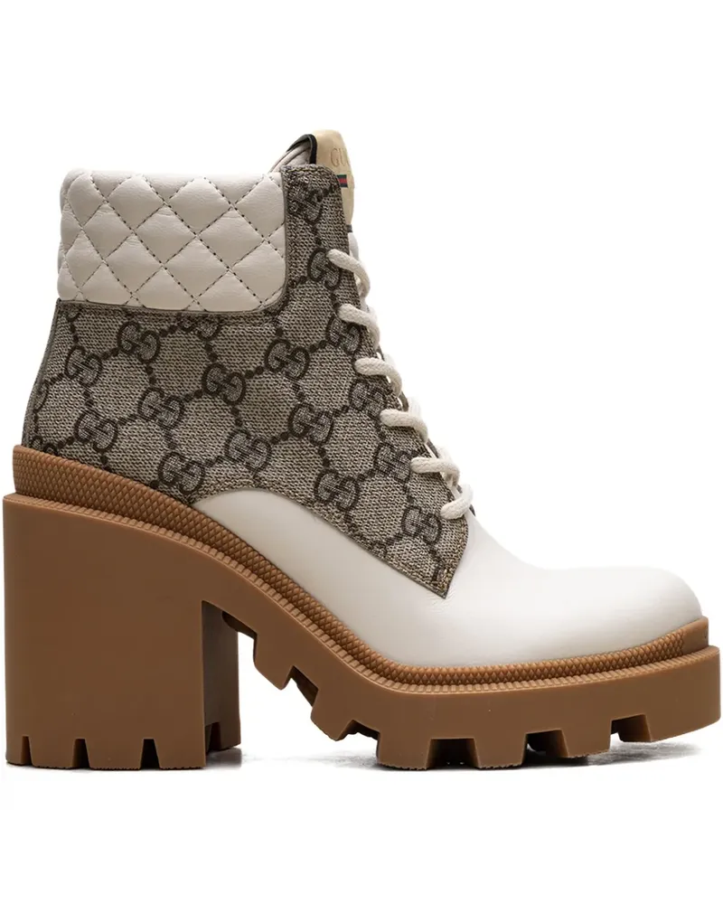 Gucci Stiefeletten mit GG - Weiß Weiß