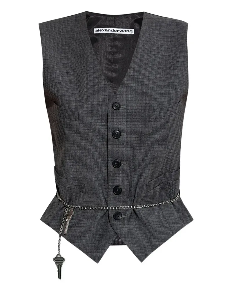 Alexander Wang Weste mit Kettendetail - Grau Grau