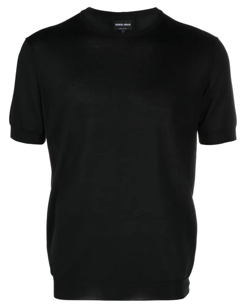 Giorgio Armani Kurzärmeliger Pullover - Schwarz Schwarz