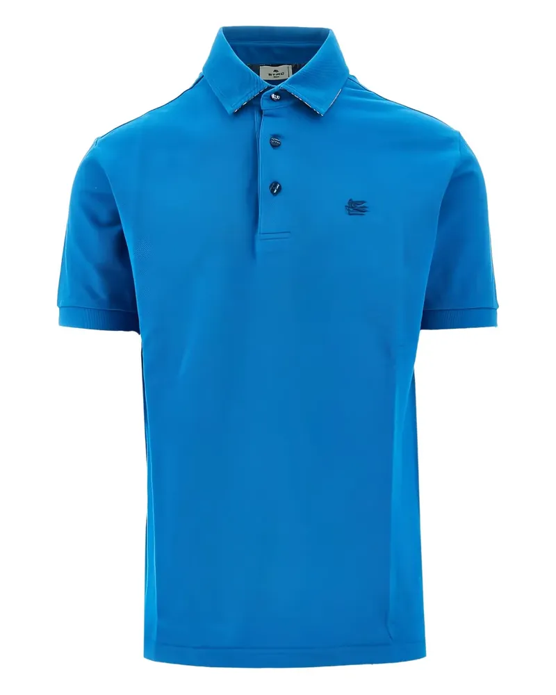 Etro Poloshirt mit Logo-Stickerei - Blau Blau