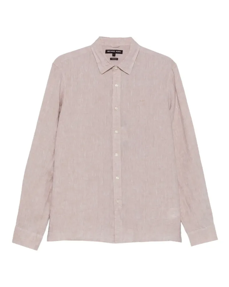 Michael Kors logo-embroidered shirt - Nude Nude