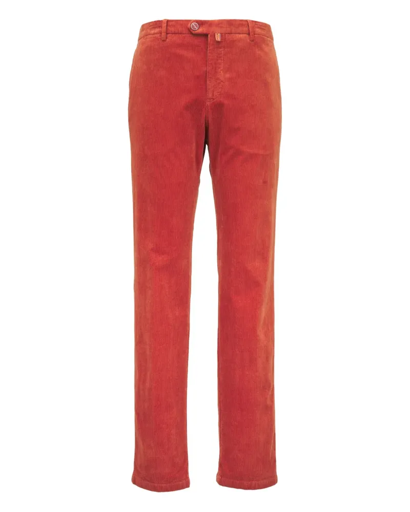 Kiton Hose aus Cord - Rot Rot