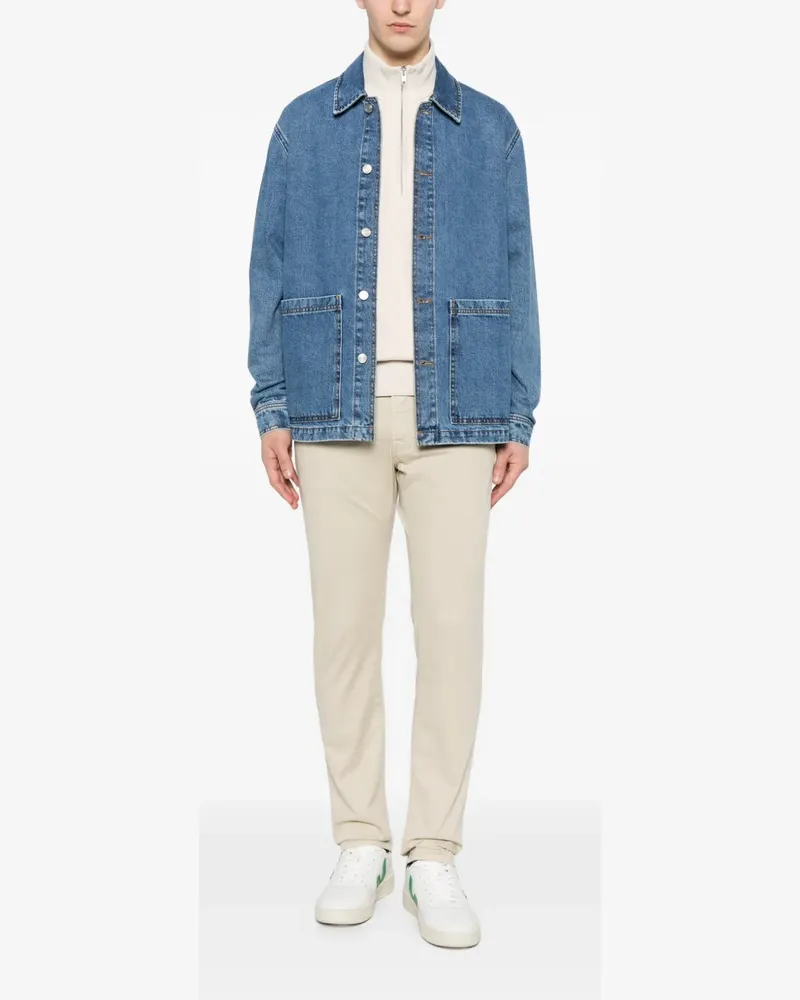 Jacob Cohën logo-patch trousers - Nude Nude