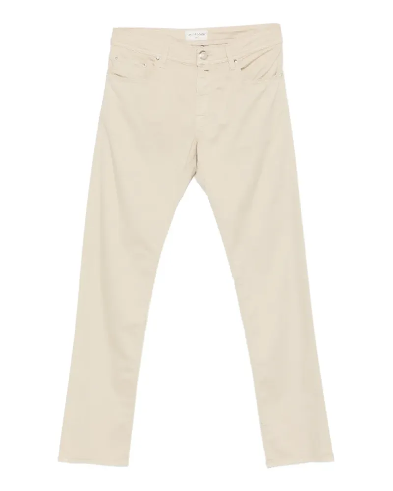 Jacob Cohën Hose mit Logo-Patch - Nude Nude