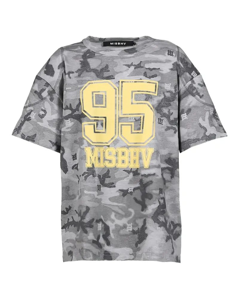MISBHV T-Shirt mit Venice- Power-Print - Grau Grau