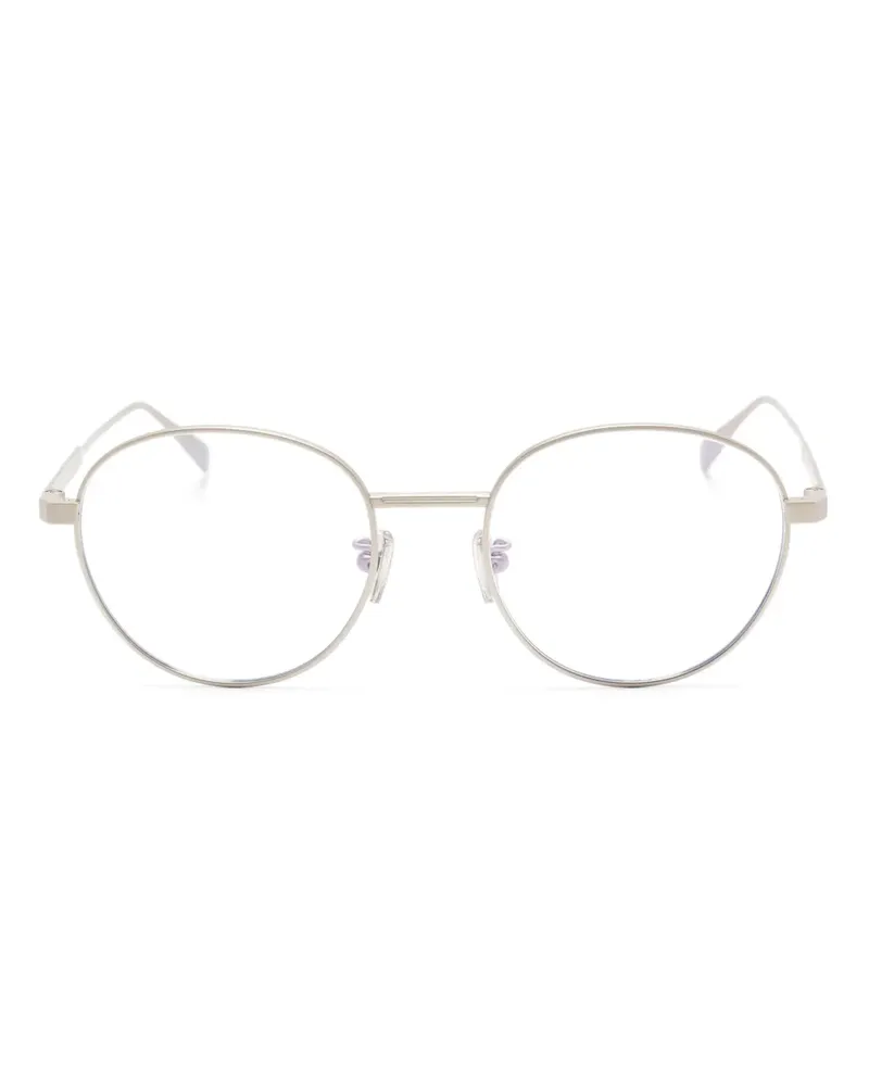 Bulgari Brille mit rundem Gestell und hellem Filter - Grau Grau