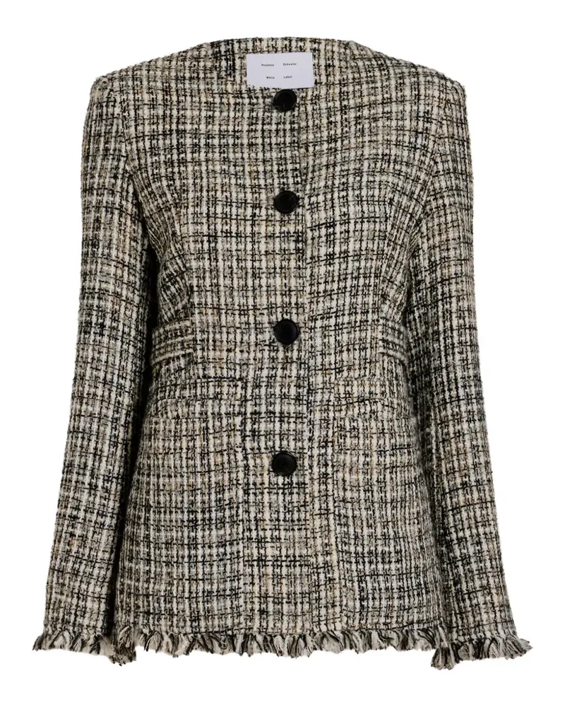 Proenza Schouler Aurelia tweed jacket - Schwarz Schwarz