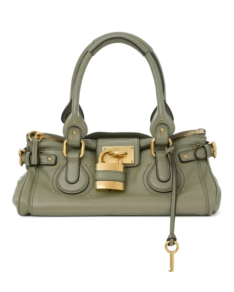 Chloé Paddington padlock leather tote bag - Grün Grün